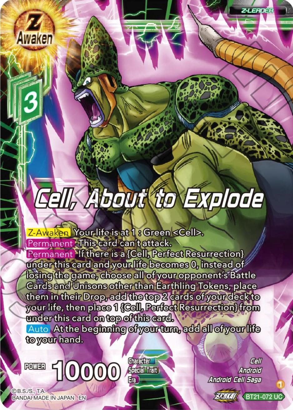 Cell, About to Explode BT21-072 Dragon Ball Super Wild Resurgence