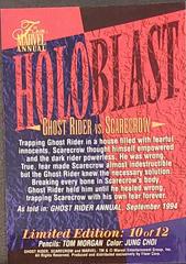 Back | Ghostrider VS Scarecrow Marvel 1995 Flair Holoblast