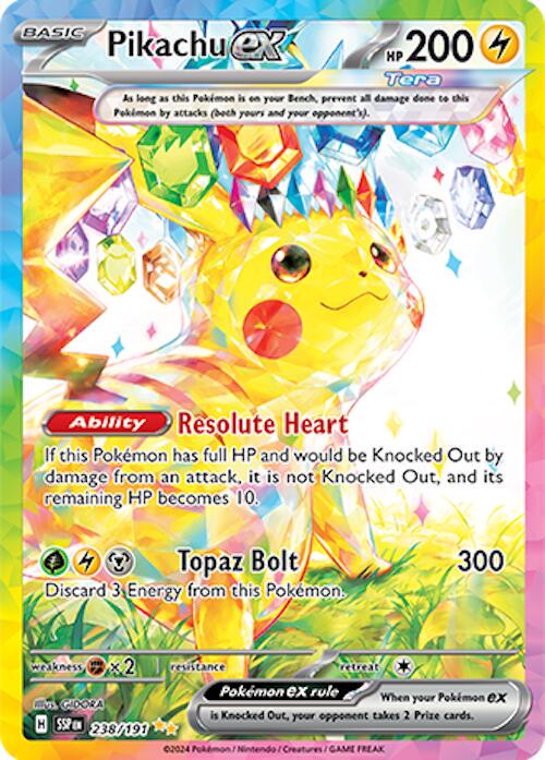 Pikachu ex #238 Pokemon Surging Sparks