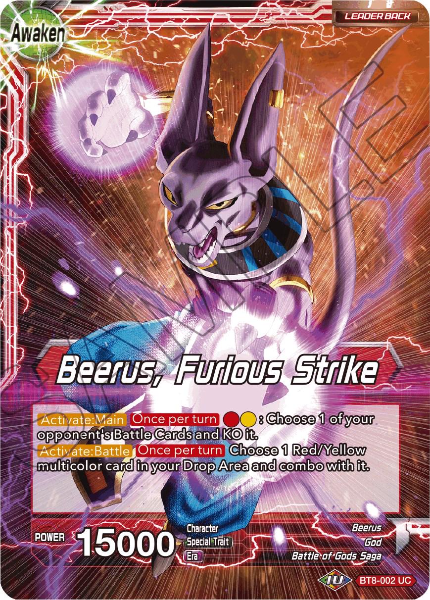 Beerus // Beerus, Furious Strike BT8-002 Dragon Ball Super Malicious Machinations