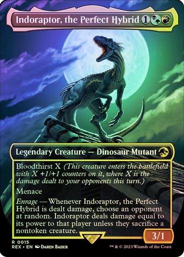 Indoraptor, The Perfect Hybrid [Borderless Foil] #15 Magic Jurassic World