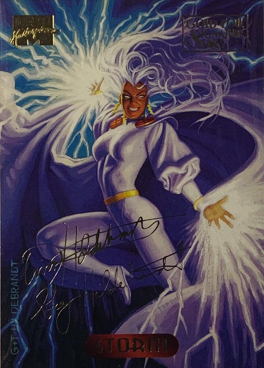 Storm [Gold Foil Signature] #118 Marvel 1994 Masterpieces