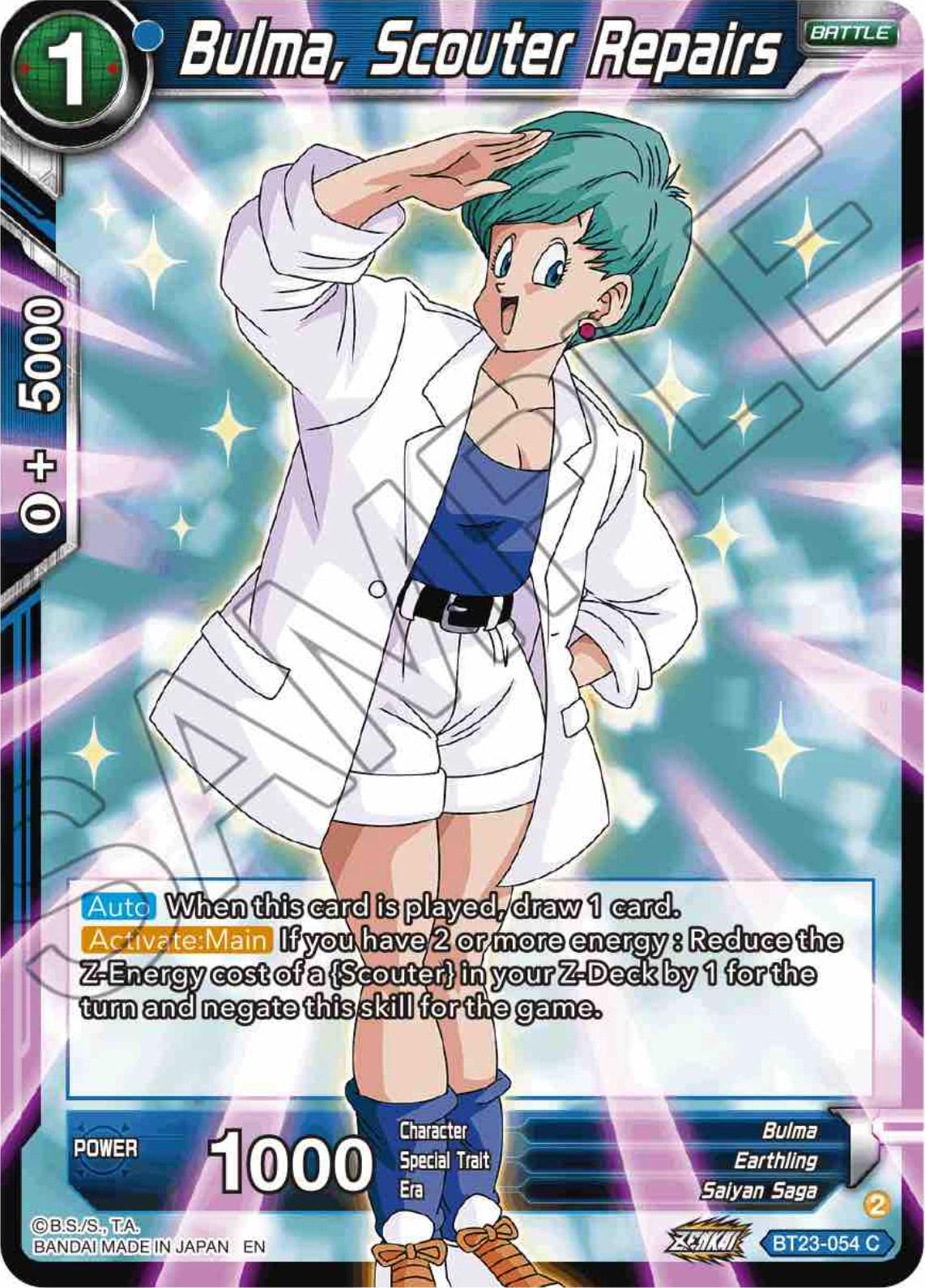 Bulma, Scouter Repairs BT23-054 Dragon Ball Super Perfect Combination