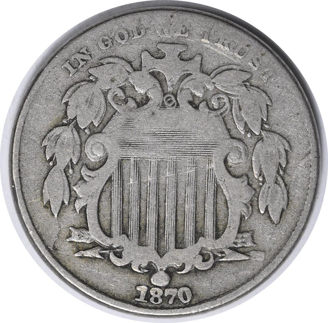 1870 [DOUBLE DIE] Coins Shield Nickel