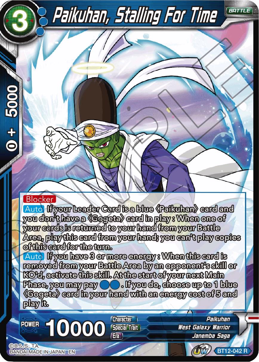 Paikuhan, Stalling for Time BT12-042 Dragon Ball Super Vicious Rejuvenation