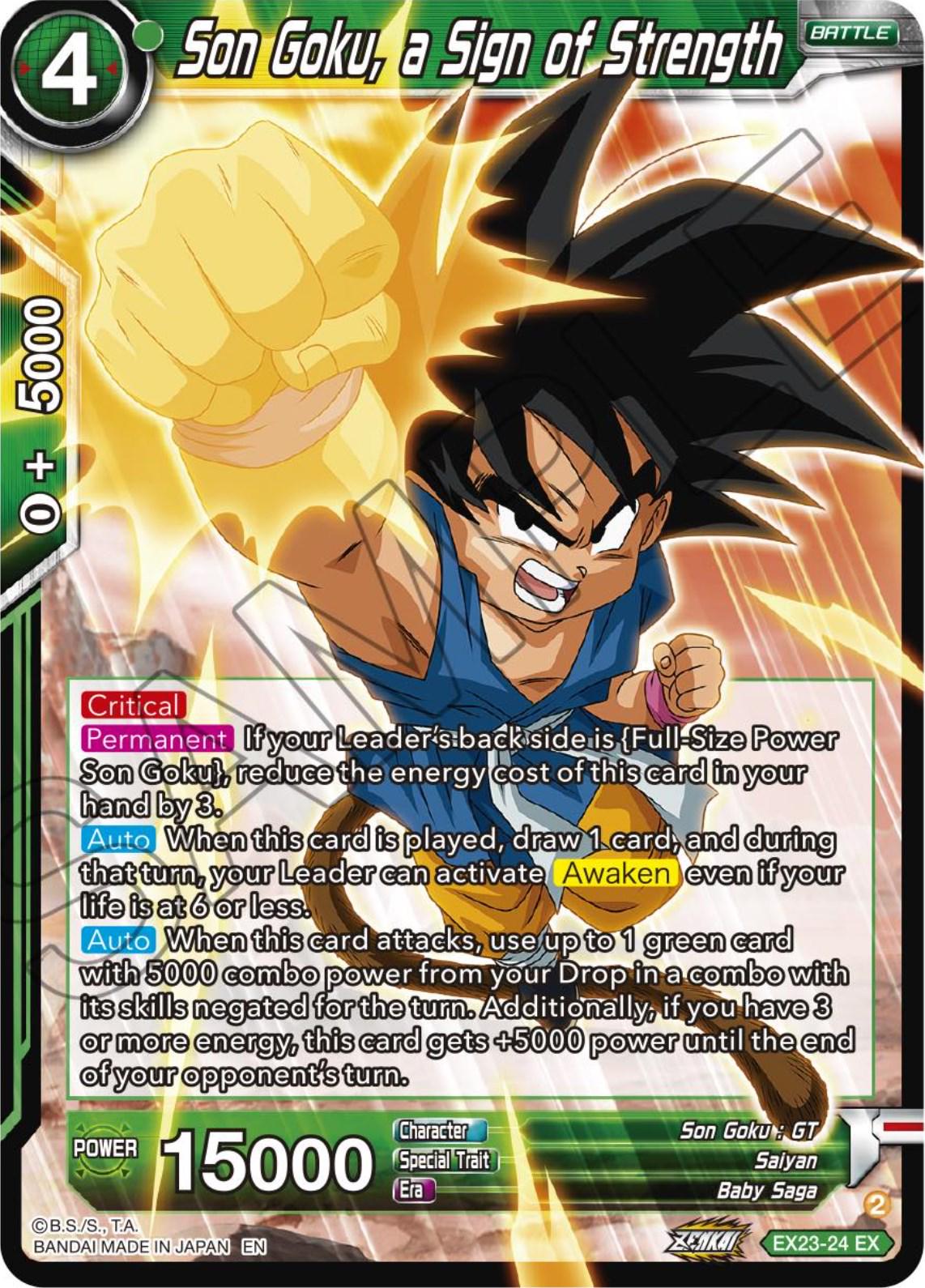 Son Goku, a Sign of Strength [Foil] EX23-24 Dragon Ball Super Premium Anniversary Box 2023