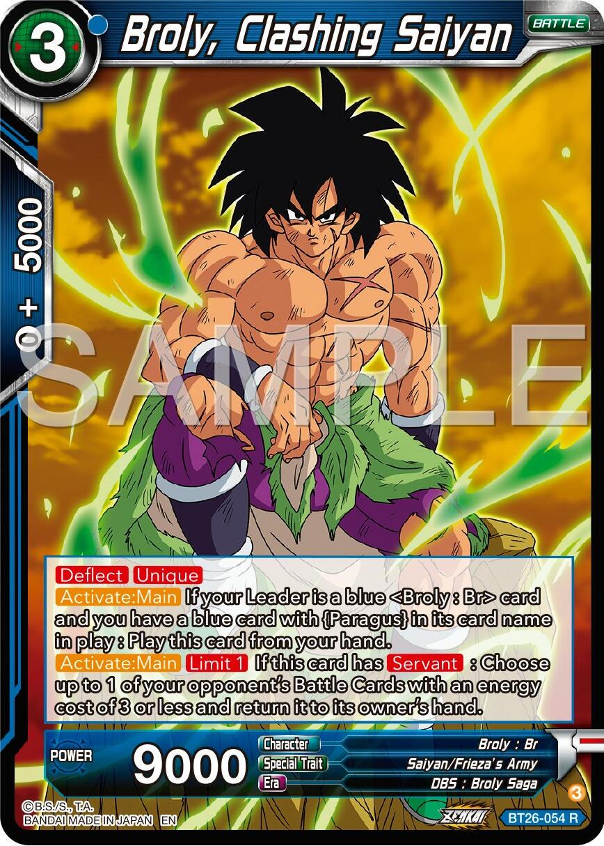 Broly, Clashing Saiyan BT26-054 Dragon Ball Super Ultimate Advent