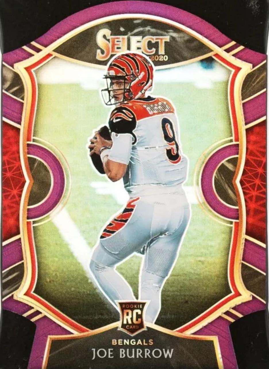 Joe Burrow Rookie Select popular Concourse Purple Die Cut Prizm Bengals SGC 9.5