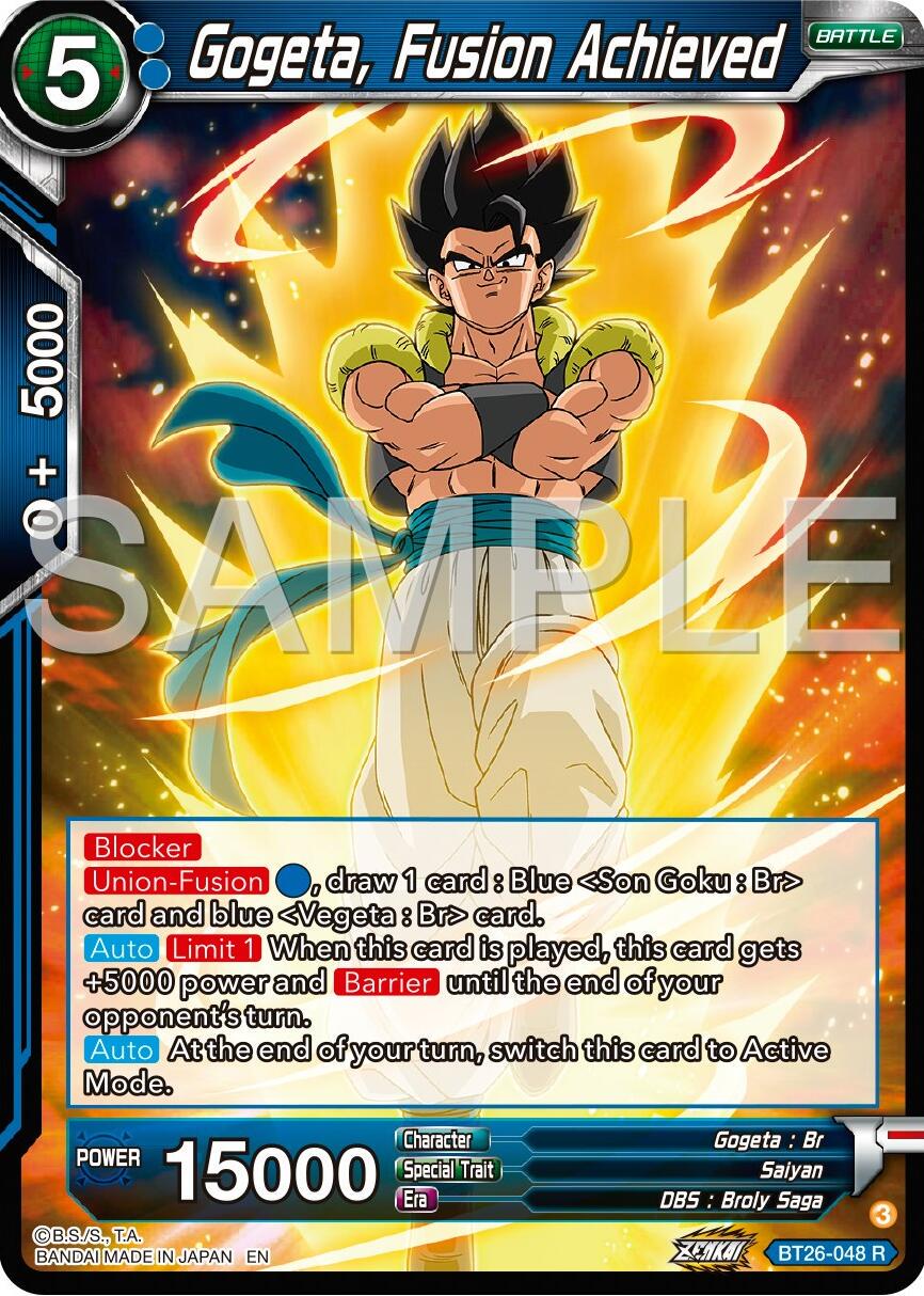 Gogeta, Fusion Achieved BT26-048 Dragon Ball Super Ultimate Advent