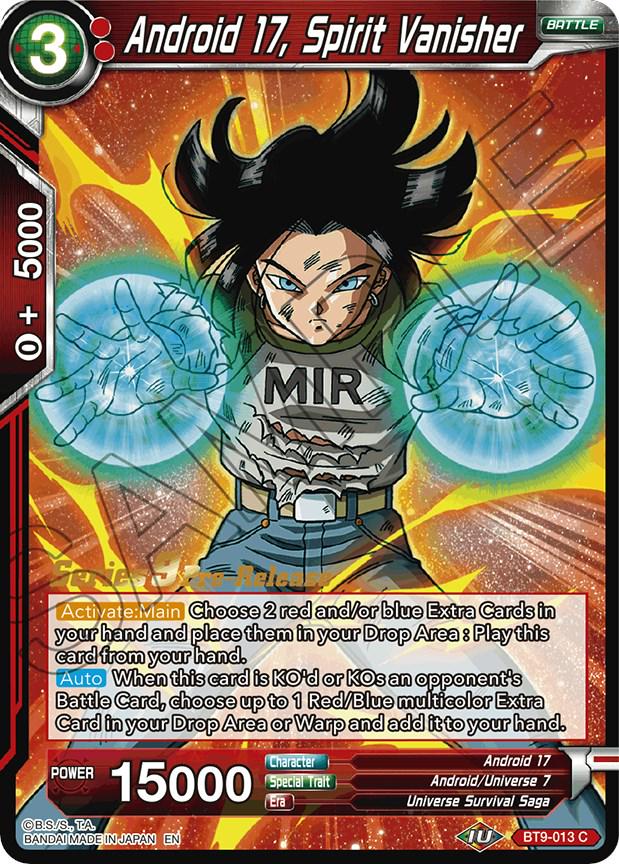 Android 17, Spirit Vanisher BT9-013 Dragon Ball Super Universal Onslaught: Pre-Release Promos