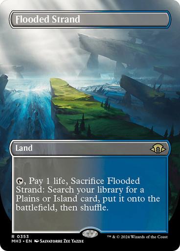 Flooded Strand [Borderless] #353 Magic Modern Horizons 3