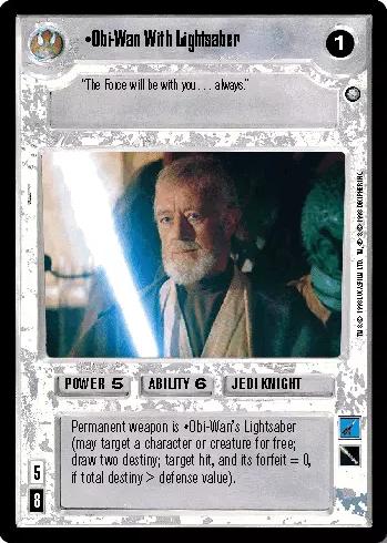 Obi-Wan With Lightsaber Star Wars CCG Enhanced Premiere