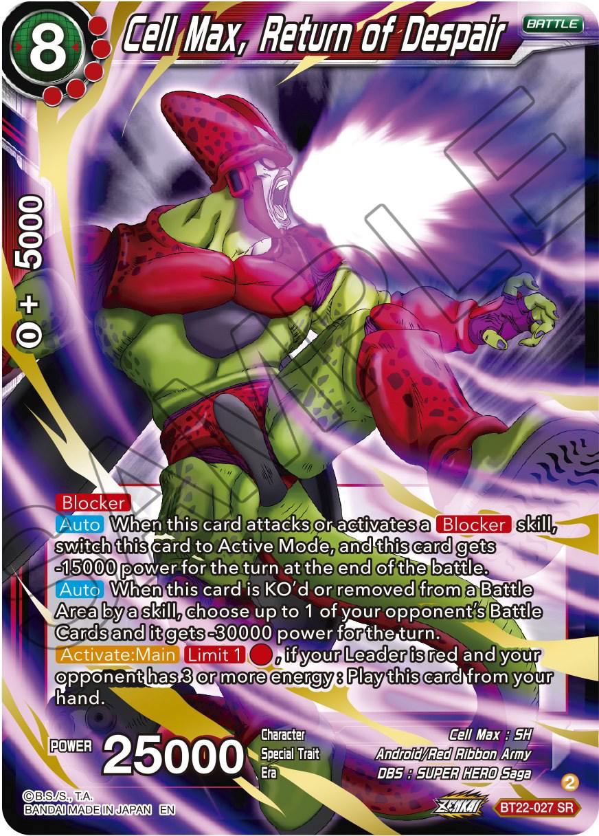 Cell Max, Return of Despair [Foil] BT22-027 Dragon Ball Super Critical Blow