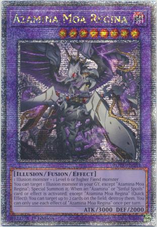 Azamina Moa Regina [Quarter Century Secret Rare] ROTA-EN033 YuGiOh Rage of the Abyss