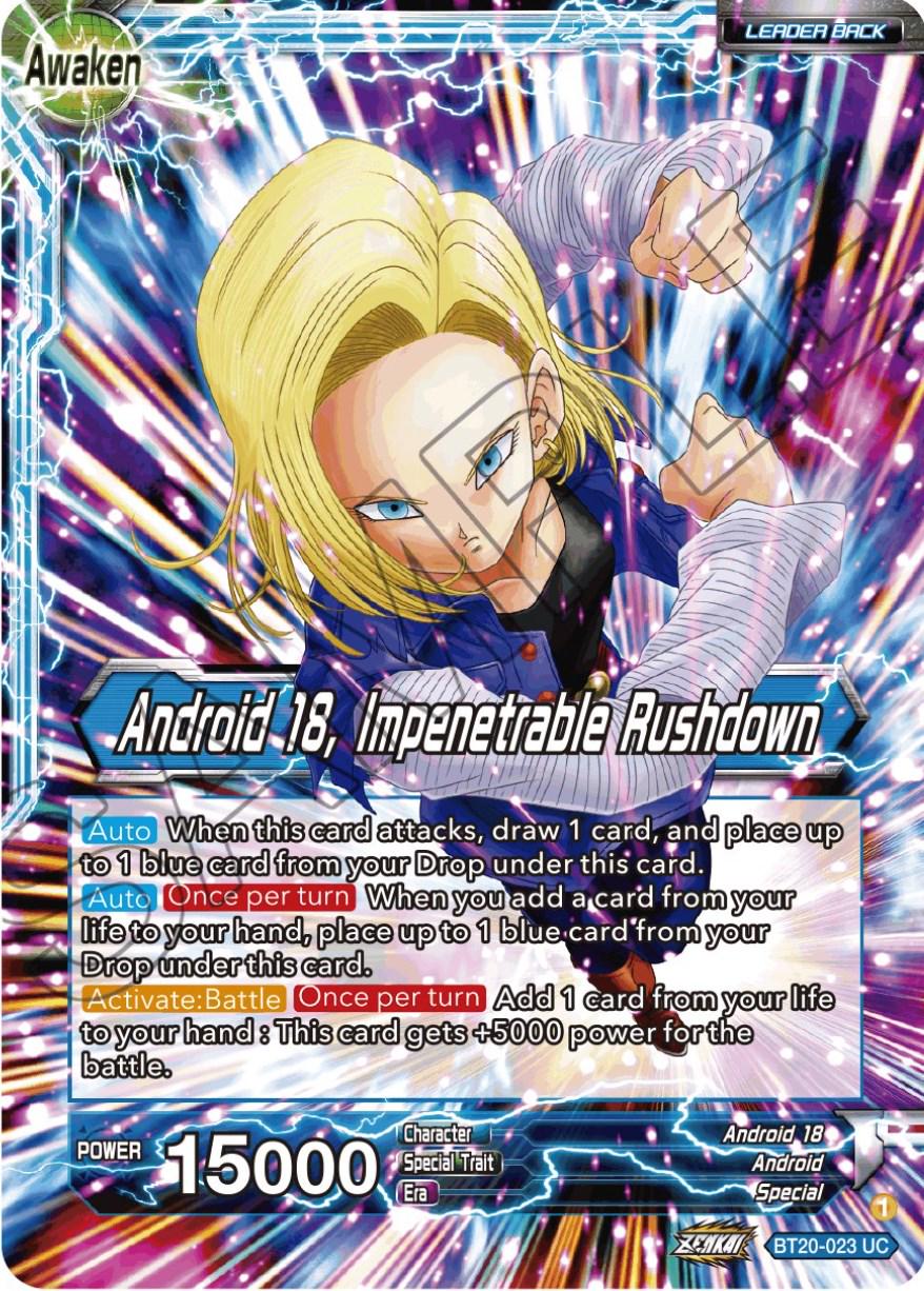 Android 18 // Android 18, Impenetrable Rushdown BT20-023 Dragon Ball Super Power Absorbed