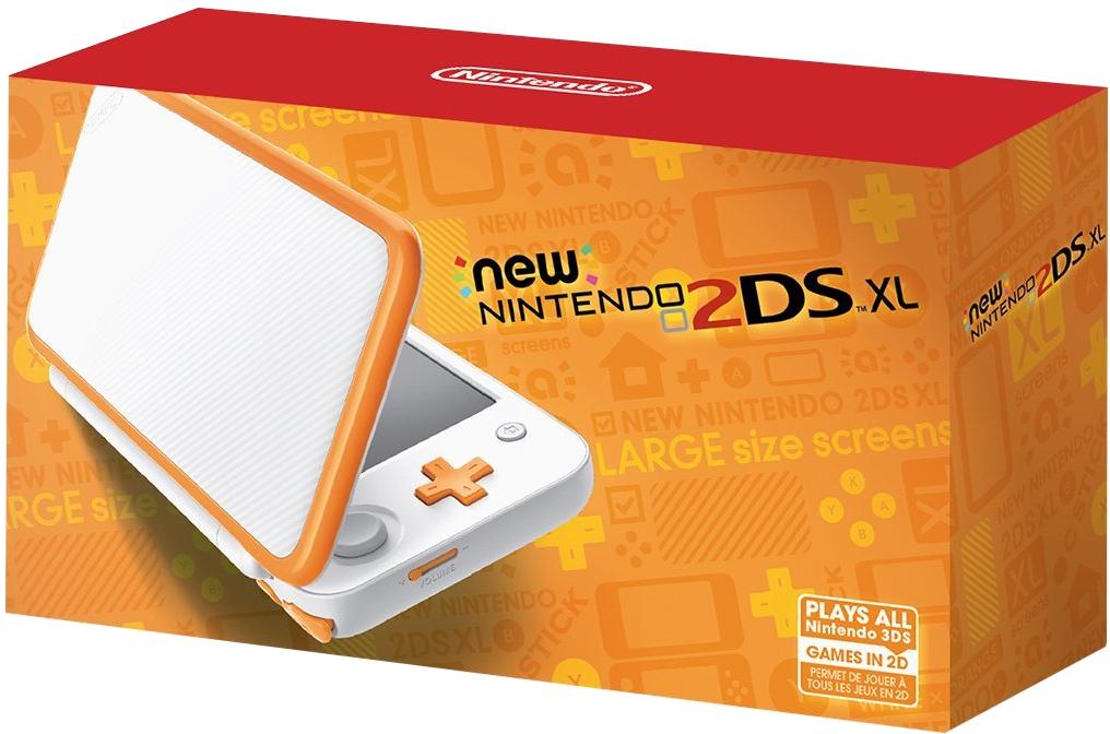 New Nintendo 2DS XL White + Orange Nintendo 3DS