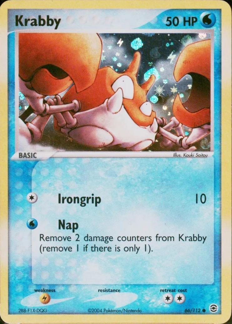 Krabby [Reverse Holo] #66 Pokemon Fire Red & Leaf Green