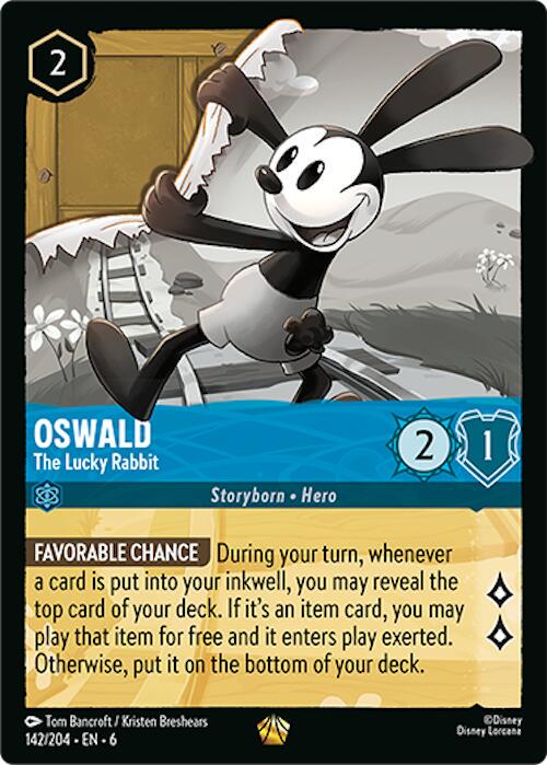 Oswald - The Lucky Rabbit #142 Lorcana Azurite Sea