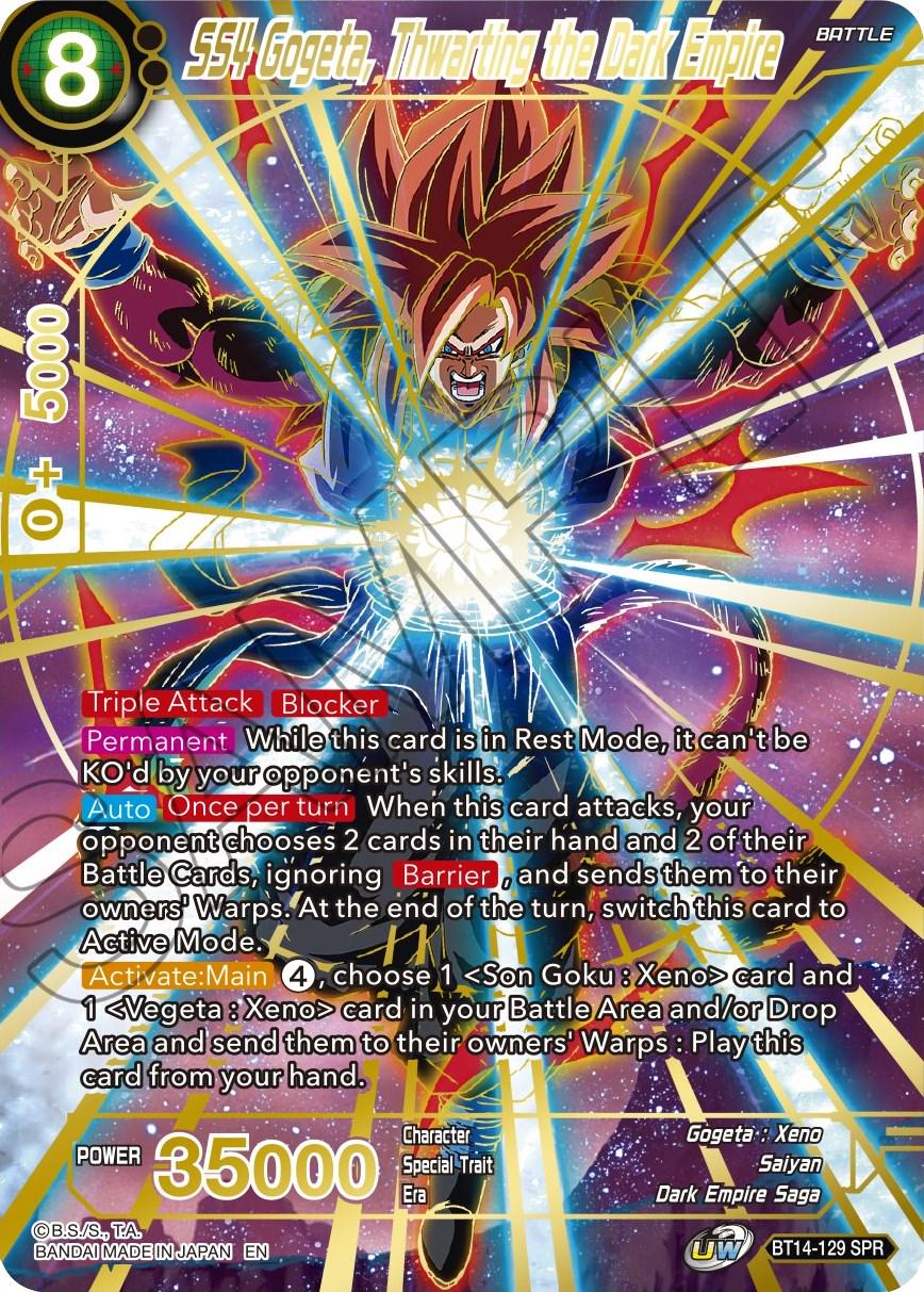 SS4 Gogeta, Thwarting the Dark Empire [SPR] BT14-129 Dragon Ball Super Cross Spirits