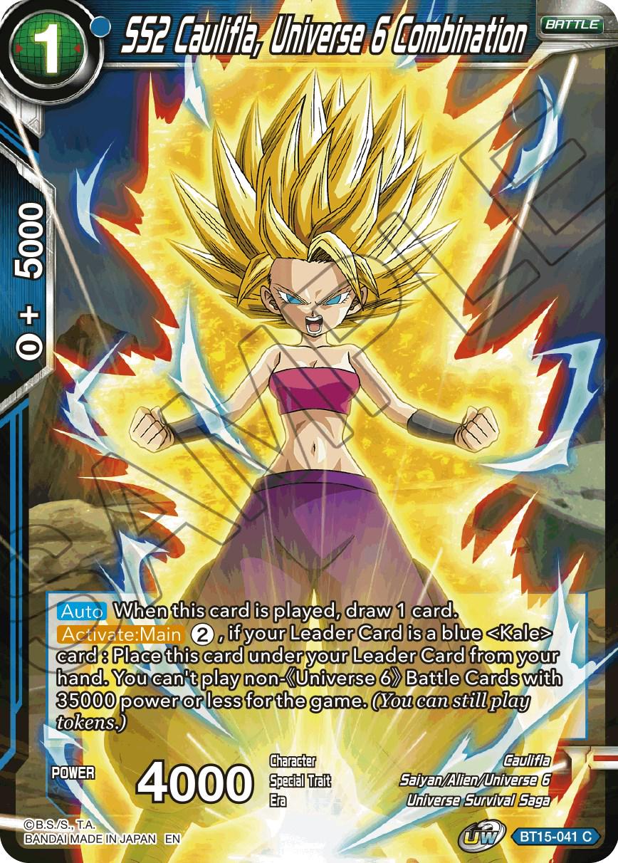 SS2 Caulifla, Universe 6 Combination [Foil] BT15-041 Dragon Ball Super Saiyan Showdown