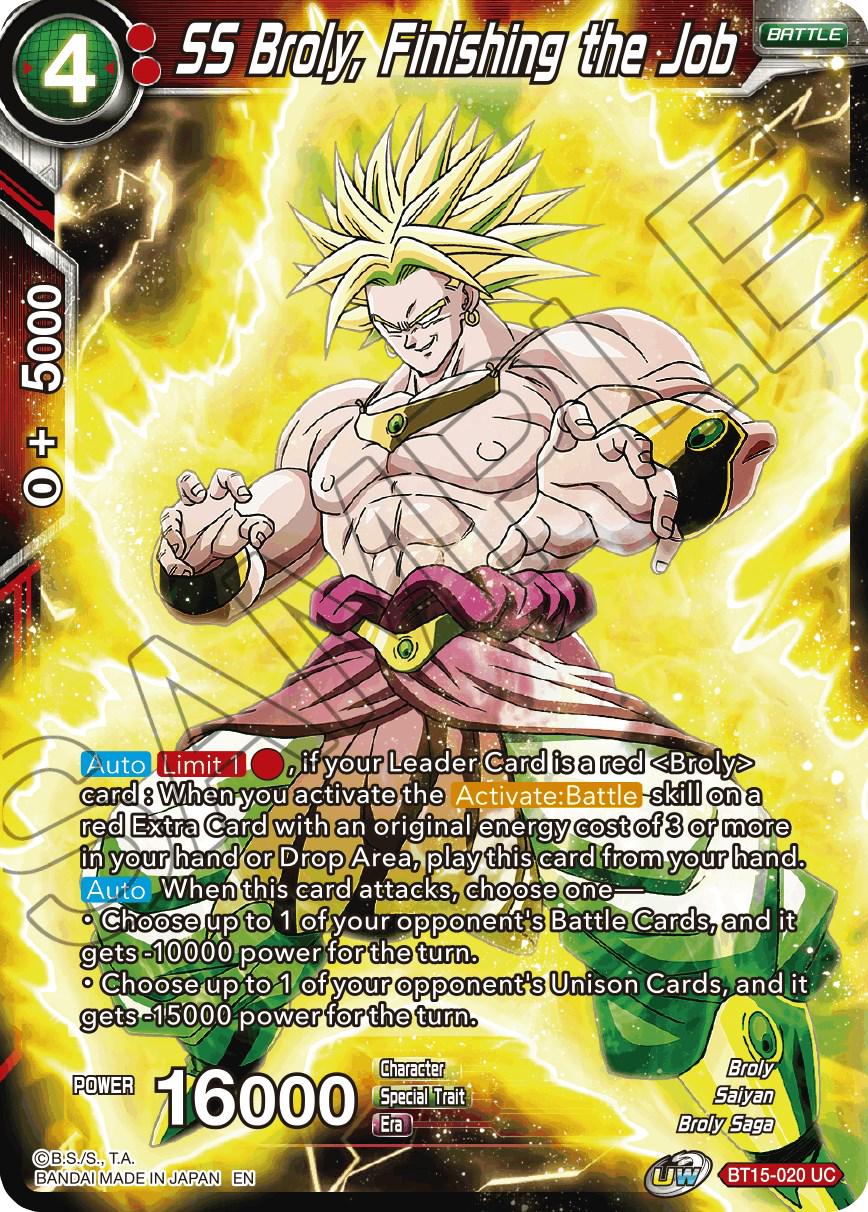 SS Broly, Finishing the Job [Foil] BT15-020 Dragon Ball Super Saiyan Showdown