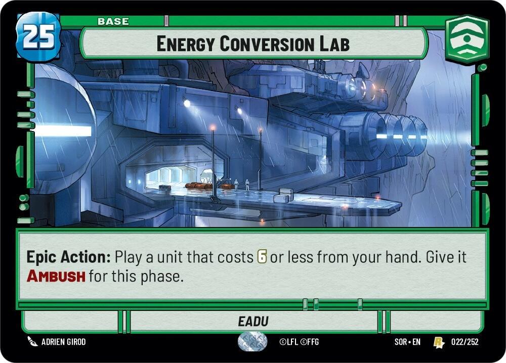 Energy Conversion Lab [Foil] #22 Star Wars Unlimited: Spark of Rebellion