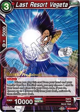 Last Resort Vegeta BT7-010_PR Dragon Ball Super Series 7 Pre-Release Promos