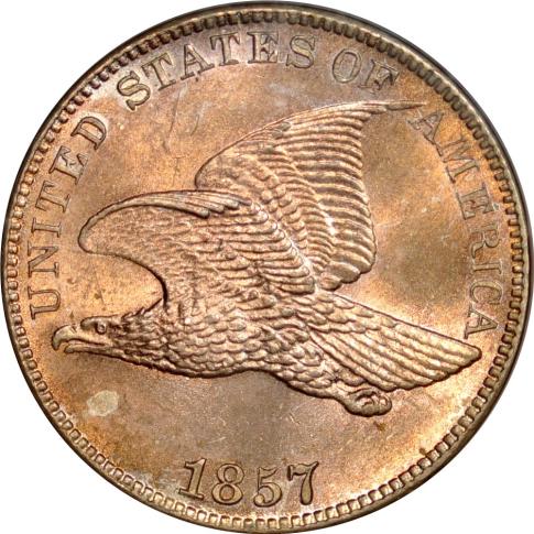 1857 [FS-401] Coins Flying Eagle Penny