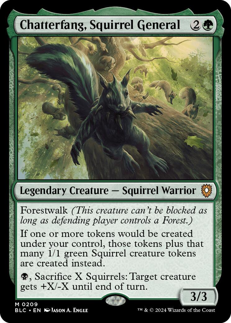 Chatterfang, Squirrel General #209 Magic Bloomburrow Commander