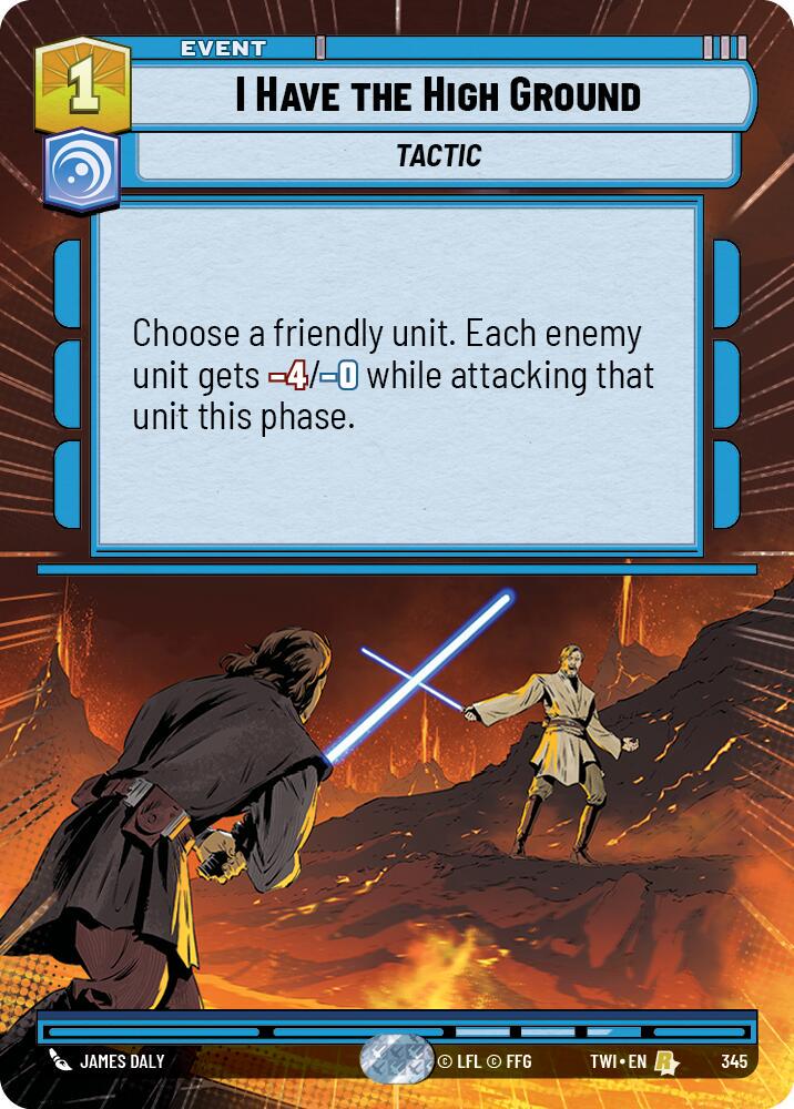 I Have the High Ground [Hyperspace Foil] #345 Star Wars Unlimited: Twilight of the Republic