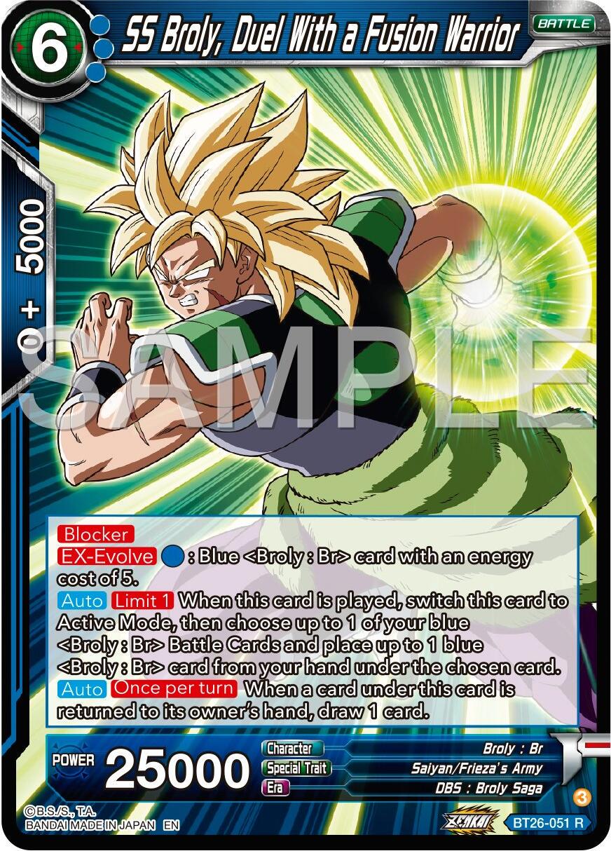 SS Broly, Duel With a Fusion Warrior BT26-051 Dragon Ball Super Ultimate Advent