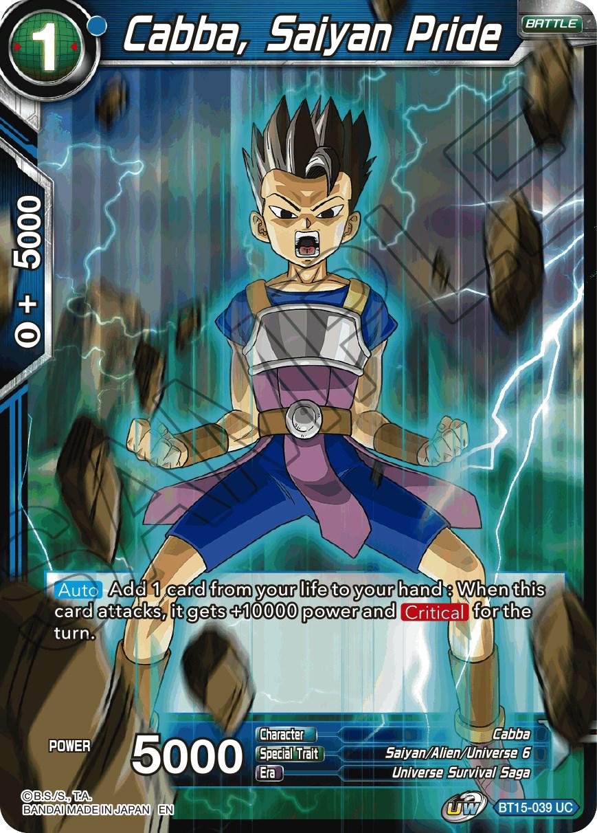 Cabba, Saiyan Pride BT15-039 Dragon Ball Super Saiyan Showdown