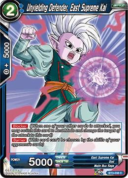 Unyielding Defender, East Supreme Kai BT3-038 Dragon Ball Super Cross Worlds