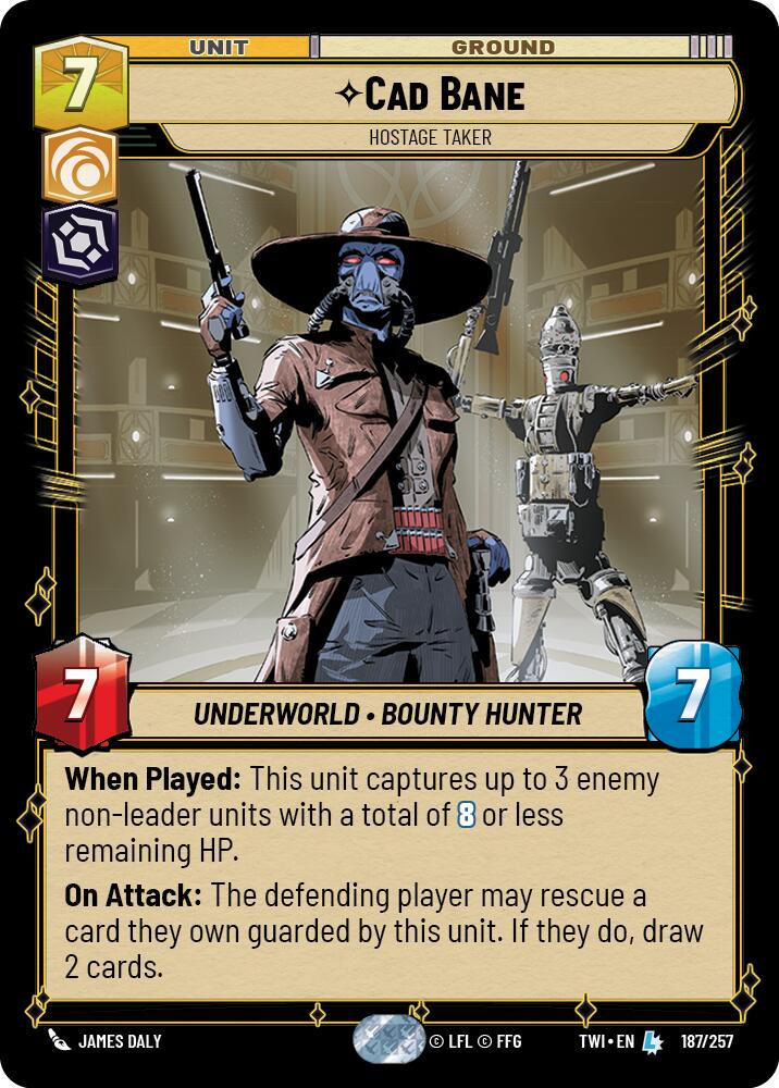 Cad Bane - Hostage Taker [Foil] #187 Star Wars Unlimited: Twilight of the Republic