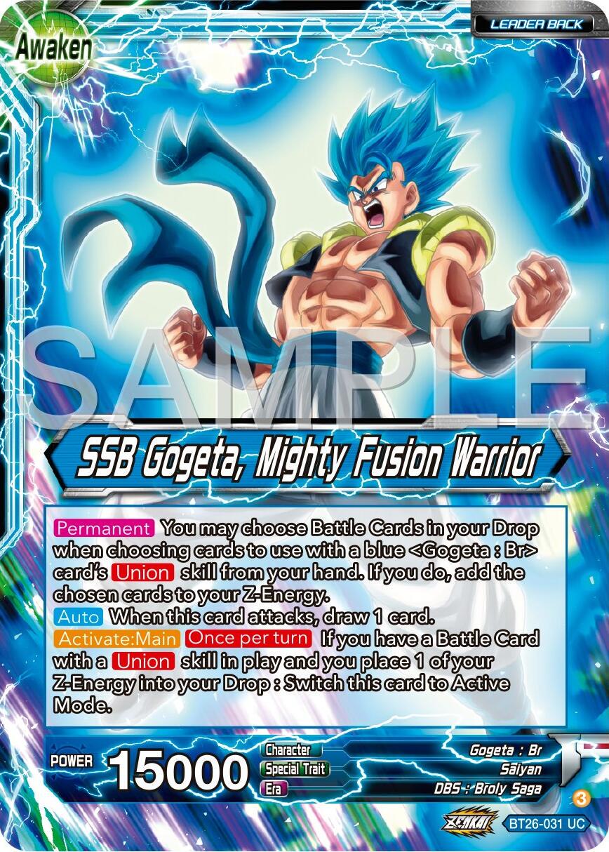 Gogeta // SSB Gogeta, Mighty Fusion Warrior BT26-031 Dragon Ball Super Ultimate Advent