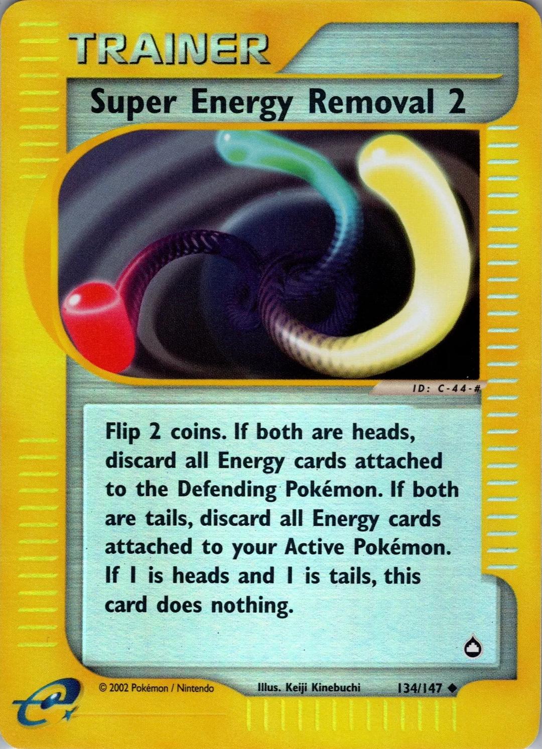 Super Energy Removal 2 [Reverse Holo] #134 Pokemon Aquapolis