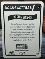 Back Of Card | Doctor Stephen Strange Marvel 2021 Upper Deck Annual Backscatters