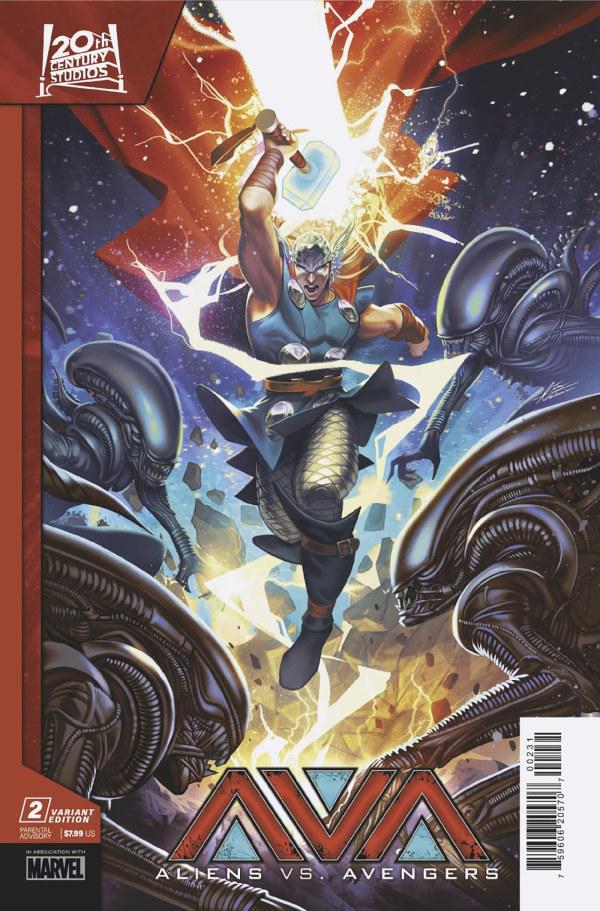 Aliens vs. Avengers [Manhanini] #2 (2024) Comic Books Aliens vs. Avengers