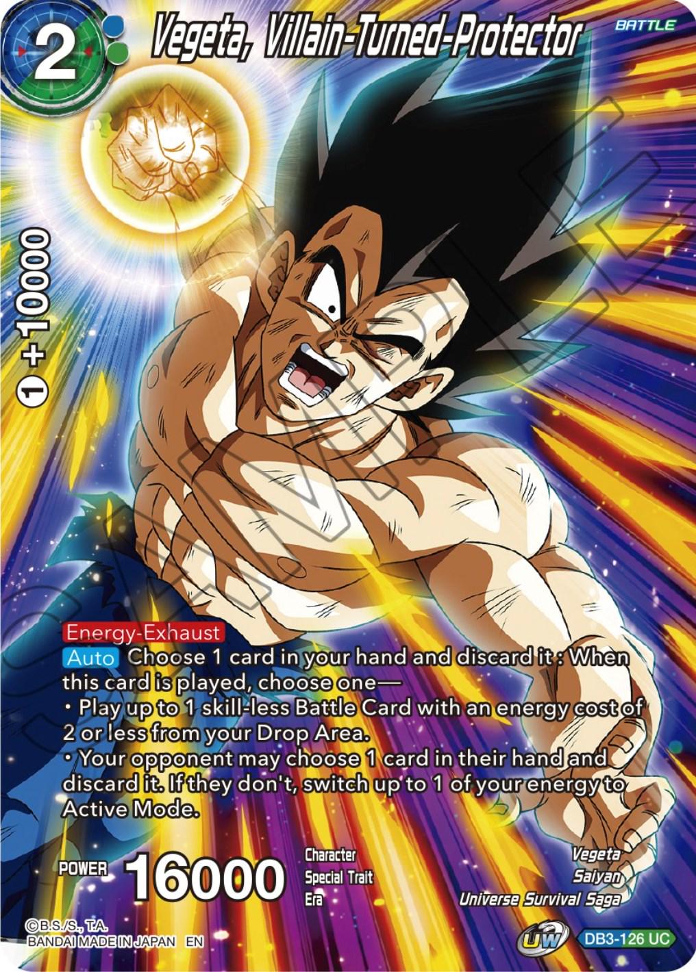 Vegeta, Villain-Turned-Protector [Foil] DB3-126 Dragon Ball Super Theme Selection: History of Vegeta