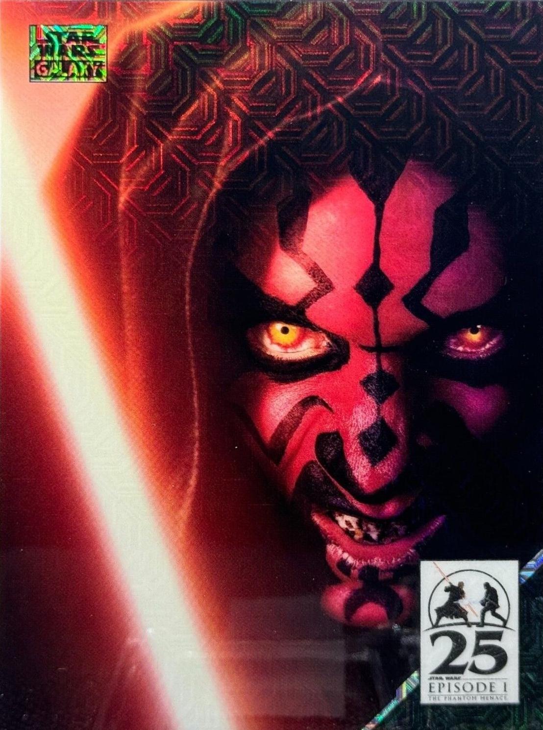 Crimson Blades [Mojo Refractor] #AM-12 Star Wars 2024 Topps Chrome Galaxy Art of Darth Maul