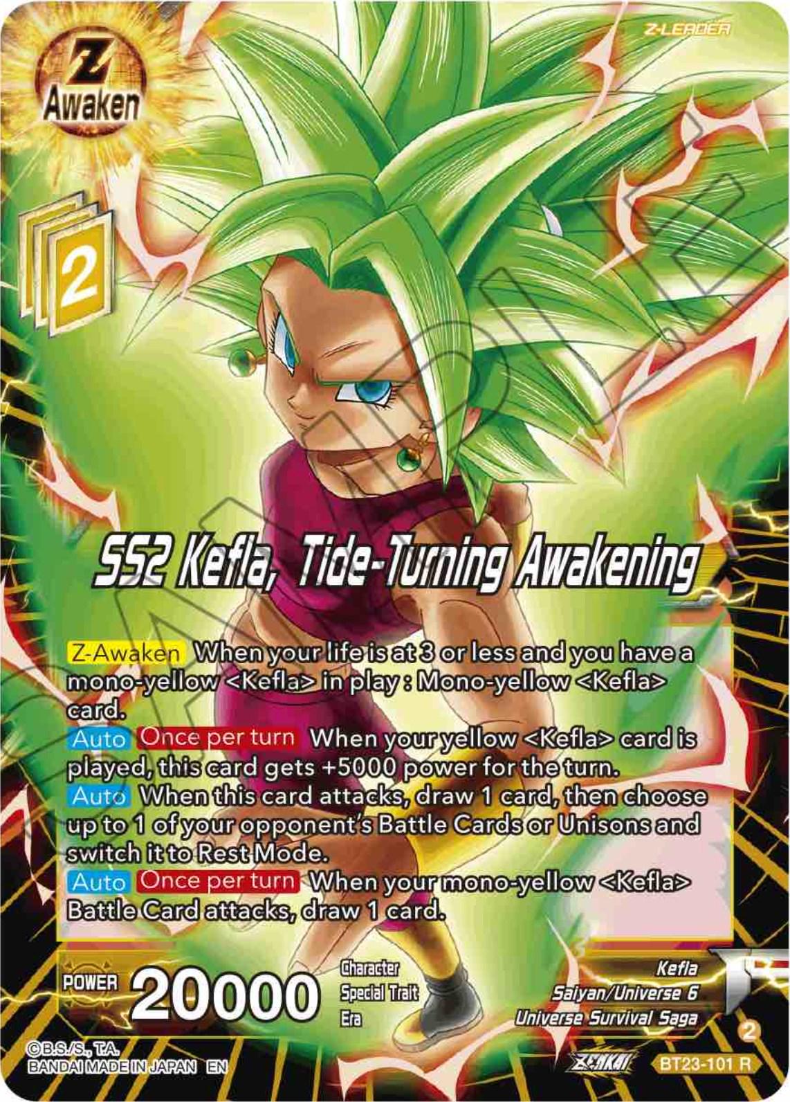 SS2 Kefla, Tide-Turning Awakening BT23-101 Dragon Ball Super Perfect Combination