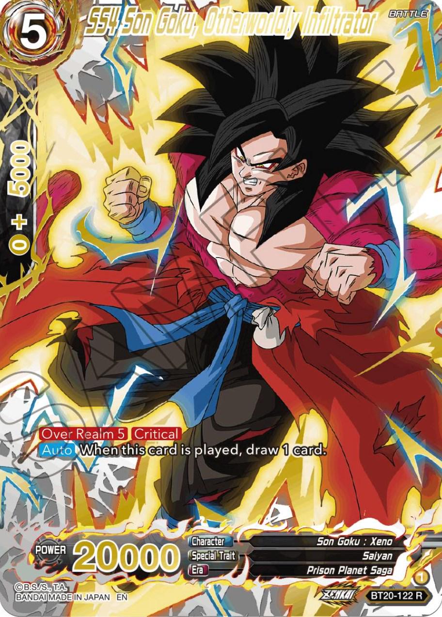 SS4 Son Goku, Otherworldly Infiltrator [Gold Stamped Foil] BT20-122 Dragon Ball Super Power Absorbed