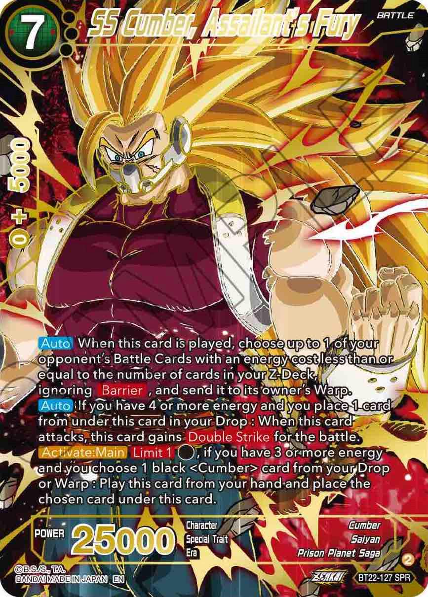 SS Cumber, Assailant's Fury [SPR] BT22-127 Dragon Ball Super Critical Blow