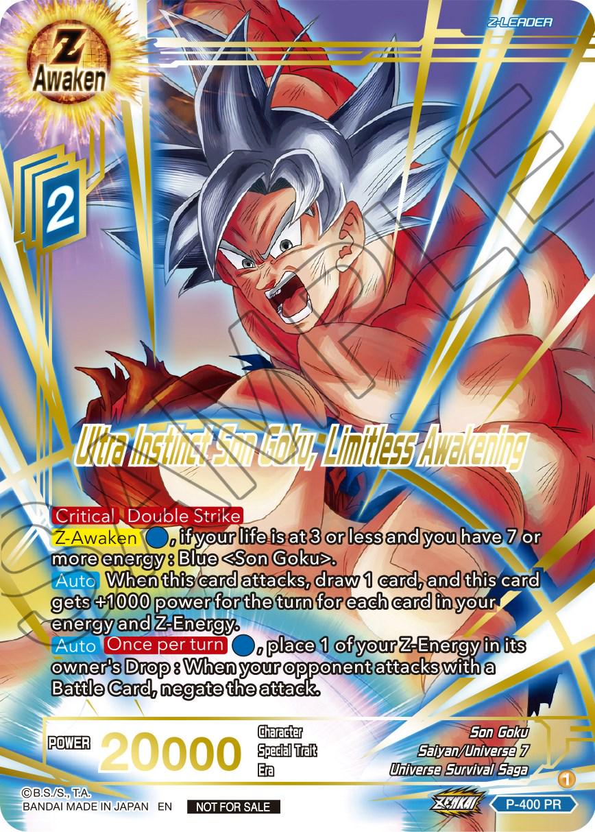 Ultra Instinct Son Goku, Limitless Awakening [Gold-Stamped Foil] P-400 Dragon Ball Fusion World Promos