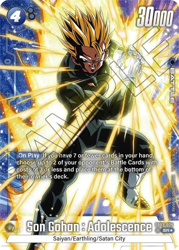 Son Gohan: Adolescence [Alternate Art] FB03-039 Dragon Ball Fusion World Raging Roar