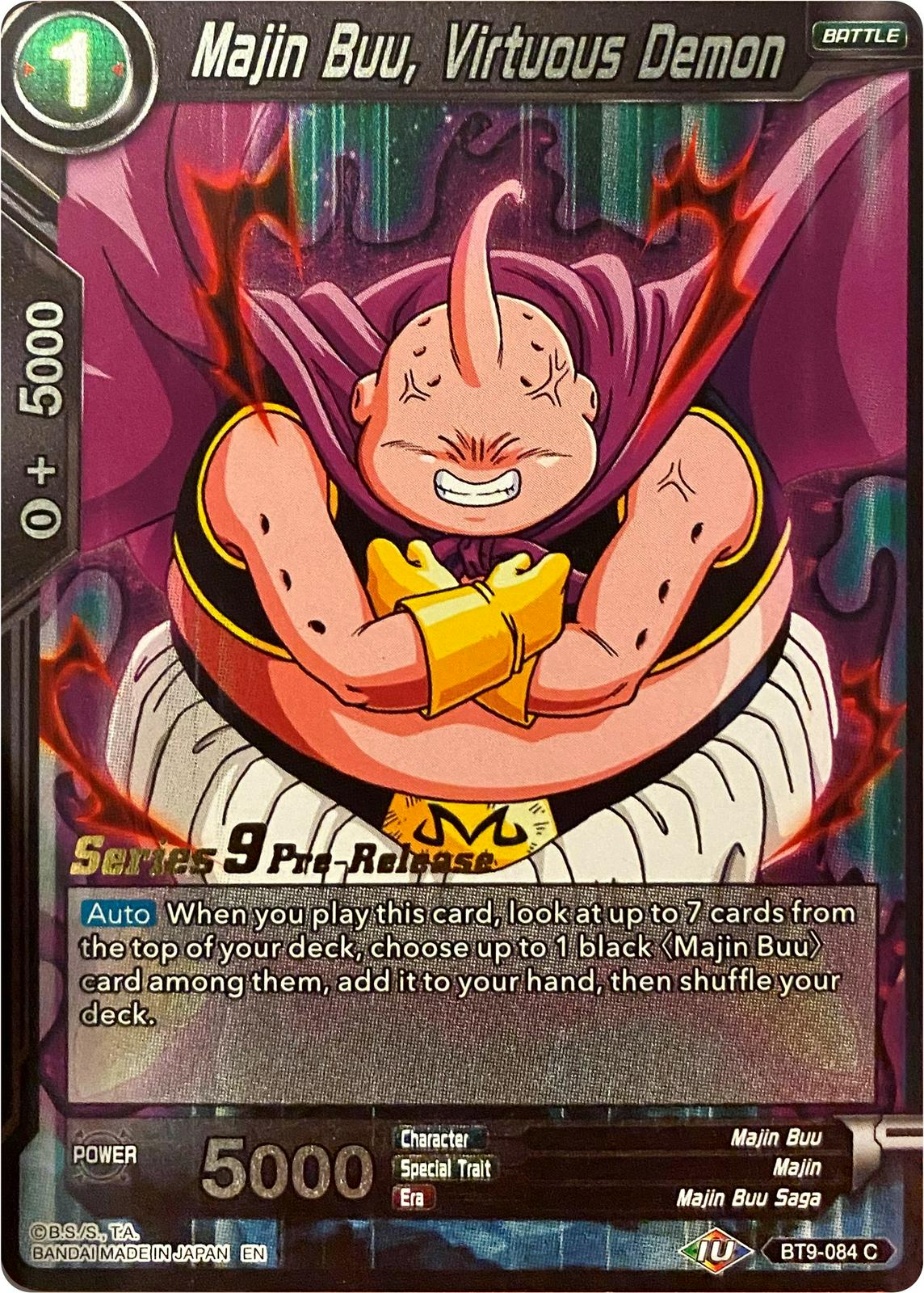 Majin Buu, Virtuous Demon BT9-084 Dragon Ball Super Universal Onslaught: Pre-Release Promos