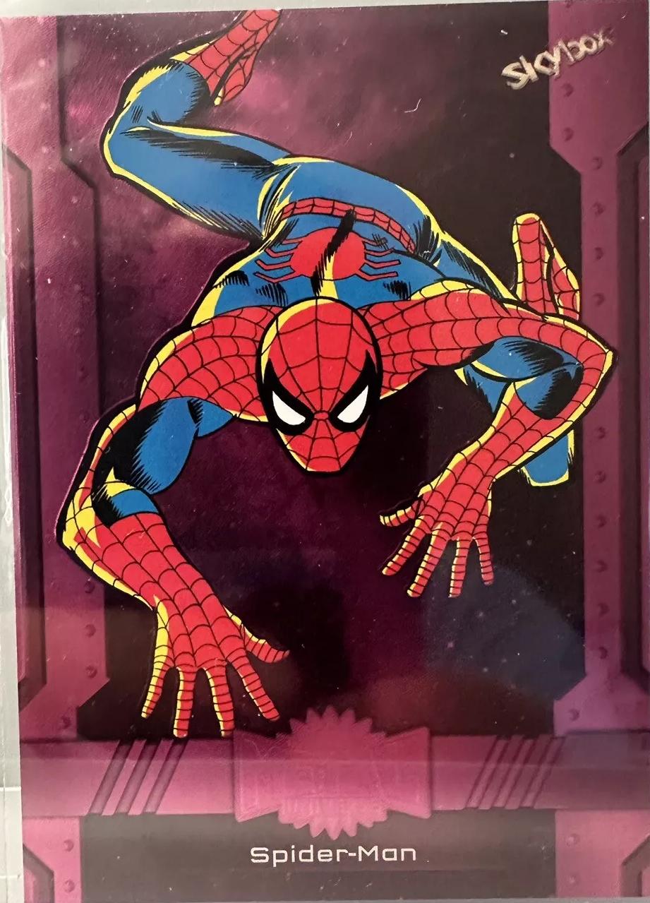 Spider-Man [Pink FX] #114 2024 SkyBox Metal Universe Avengers