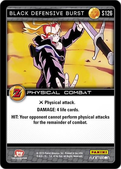 Black Defensive Burst S126 Dragon Ball Z Awakening