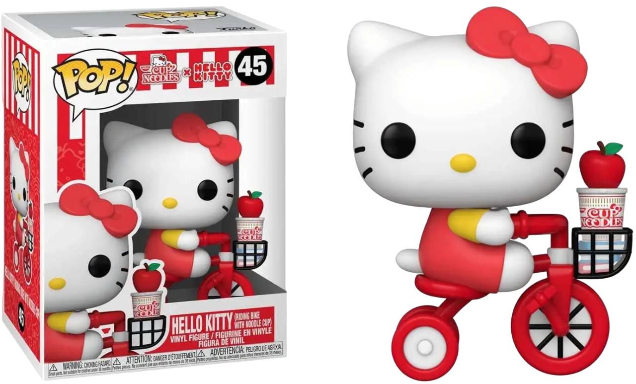 Hello Kitty Riding Bike with Noodle Cup #45 Funko POP Sanrio