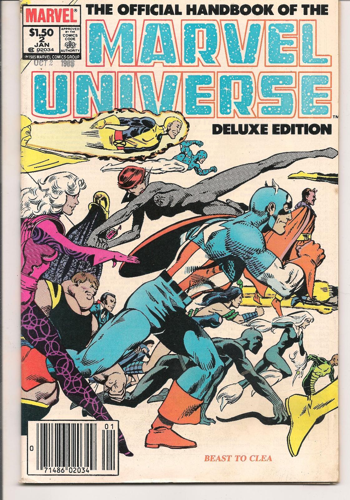 Official Handbook Of The Marvel Universe [Newsstand] #2 (1986) Comic Books Official Handbook of the Marvel Universe